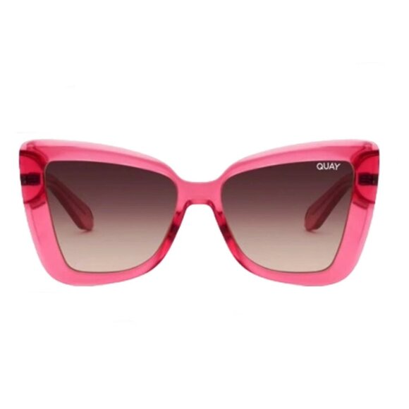 QUAY Women\'s Chain Reaction RX QT-001076 Pink & Gold / Brown Gradient Sunglasses